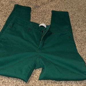 Crown & Ivy green high rise skinny jeans (8) - EUC!